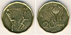 20 Peso Argentina (1861 - ) Alluminio/Bronzo 