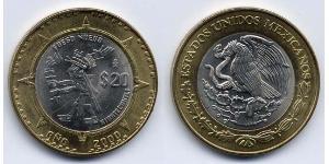 20 Peso Mexiko (1867 - ) Bimetall 