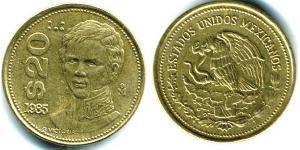 20 Peso Mexique (1867 - ) Bronze 