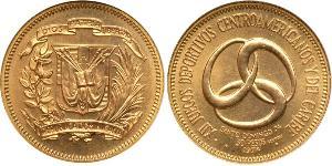 20 Peso Dominican Republic Gold 