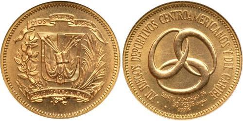 20 Peso Dominican Republic Gold 