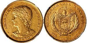 20 Peso El Salvador Gold 