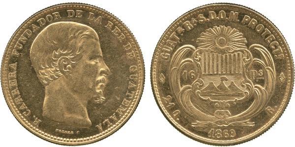 20 Peso Guatemala Gold 