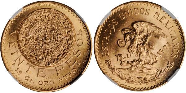 20 Peso Mexiko (1867 - ) Gold 