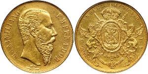 20 Peso Second Mexican Empire (1864 - 1867) Gold Maximilian I of Mexico (1832 - 1867)