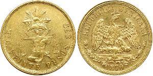 20 Peso United Mexican States (1867 - ) Gold 