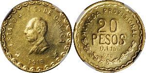 20 Peso United Mexican States (1867 - ) Gold 