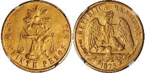 20 Peso Mexique (1867 - ) Or 