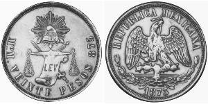 20 Peso Mexique (1867 - ) Or 