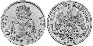 20 Peso Mexique (1867 - ) Or 