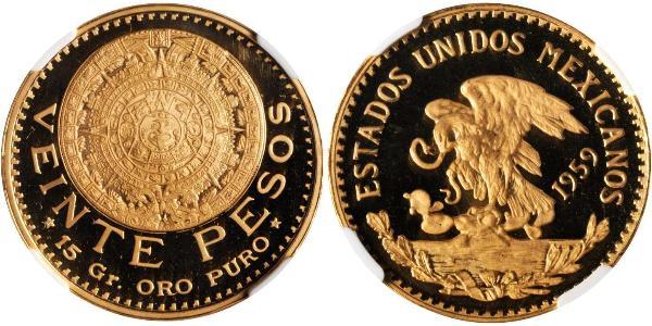 20 Peso Mexique (1867 - ) Or 