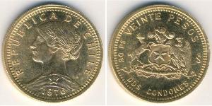 20 Peso Chile Oro 