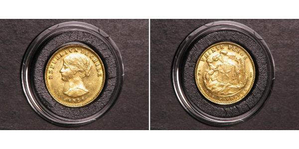 20 Peso Chile Oro 