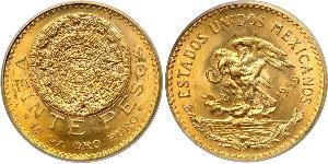 20 Peso Messico (1867 - ) Oro 