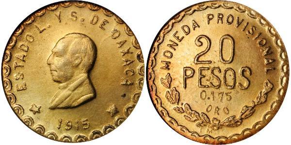 20 Peso Messico (1867 - ) Oro 