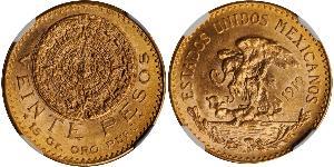 20 Peso México (1867 - ) Oro 