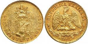 20 Peso México (1867 - ) Oro 