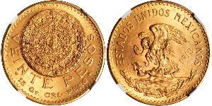 20 Peso México (1867 - ) Oro 