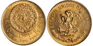 20 Peso México (1867 - ) Oro 