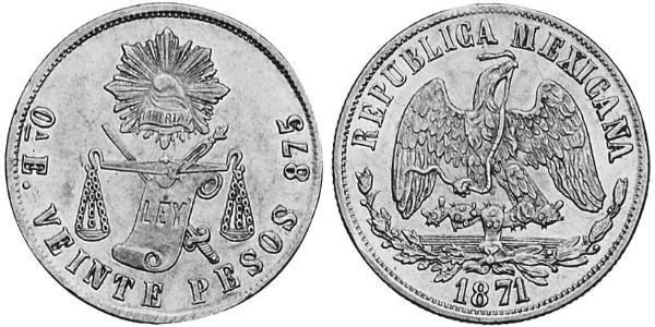 20 Peso 墨西哥 金 