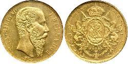20 Peso 墨西哥第二帝國 (1864 - 1867) 金 Maximilian I of Mexico (1832 - 1867)