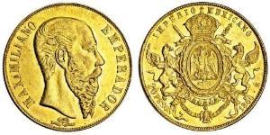 20 Peso 墨西哥第二帝國 (1864 - 1867) 金 Maximilian I of Mexico (1832 - 1867)