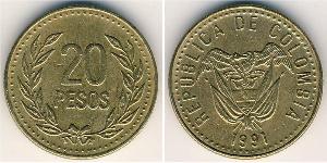 20 Peso 哥伦比亚 铝/銅 