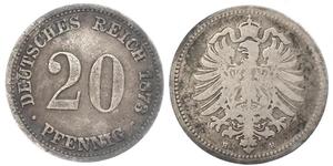 20 Pfennig Allemagne Argent Wilhelm I, German Emperor (1797-1888)