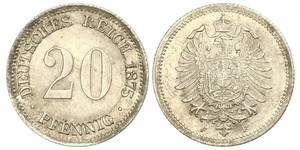 20 Pfennig Allemagne Argent Wilhelm I, German Emperor (1797-1888)