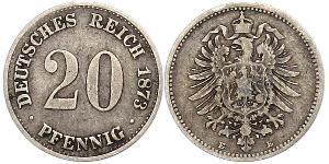 20 Pfennig Allemagne Argent Wilhelm I, German Emperor (1797-1888)