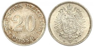 20 Pfennig Allemagne Argent Wilhelm I, German Emperor (1797-1888)