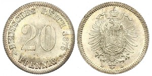 20 Pfennig Germania Argento Wilhelm I, German Emperor (1797-1888)