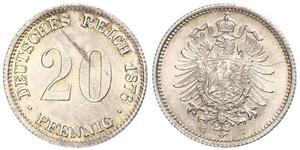 20 Pfennig Germania Argento Wilhelm I, German Emperor (1797-1888)