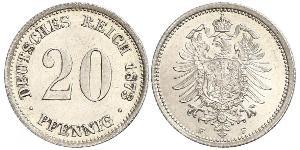 20 Pfennig Germania Argento Wilhelm I, German Emperor (1797-1888)