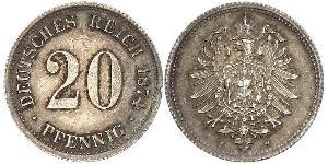 20 Pfennig Germania Argento Wilhelm I, German Emperor (1797-1888)