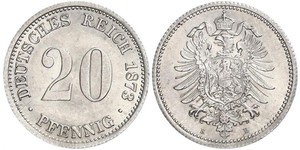 20 Pfennig Germania Argento Wilhelm I, German Emperor (1797-1888)