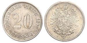 20 Pfennig Germania Argento Wilhelm I, German Emperor (1797-1888)