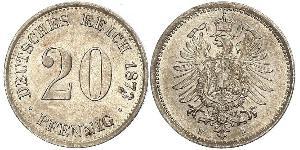 20 Pfennig Germania Argento Wilhelm I, German Emperor (1797-1888)