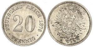 20 Pfennig Germania Argento Wilhelm I, German Emperor (1797-1888)