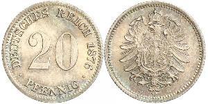 20 Pfennig Germania Argento Wilhelm I, German Emperor (1797-1888)