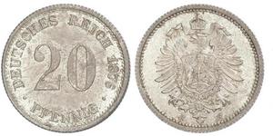 20 Pfennig Deutschland Silber Wilhelm I, German Emperor (1797-1888)