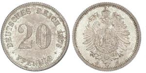 20 Pfennig Deutschland Silber Wilhelm I, German Emperor (1797-1888)