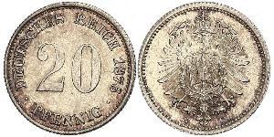 20 Pfennig Deutschland Silber Wilhelm I, German Emperor (1797-1888)