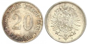 20 Pfennig Deutschland Silber Wilhelm I, German Emperor (1797-1888)