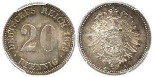 20 Pfennig Deutschland Silber Wilhelm I, German Emperor (1797-1888)