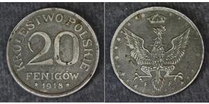 20 Pfennig Deuxième République de Pologne (1918 - 1939) Zinc 