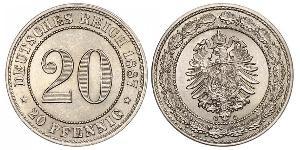 20 Pfennig Empire allemand (1871-1918)  