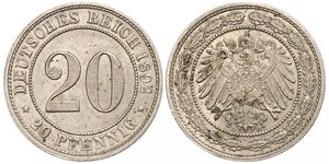 20 Pfennig Empire allemand (1871-1918)  