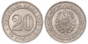 20 Pfennig Imperio alemán (1871-1918)  