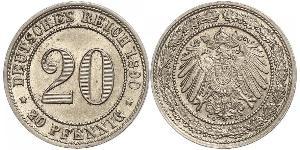 20 Pfennig Imperio alemán (1871-1918)  